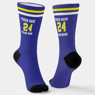 Personalised Sports Name Number Team Socks