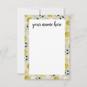 Personalised Sports Notecards
