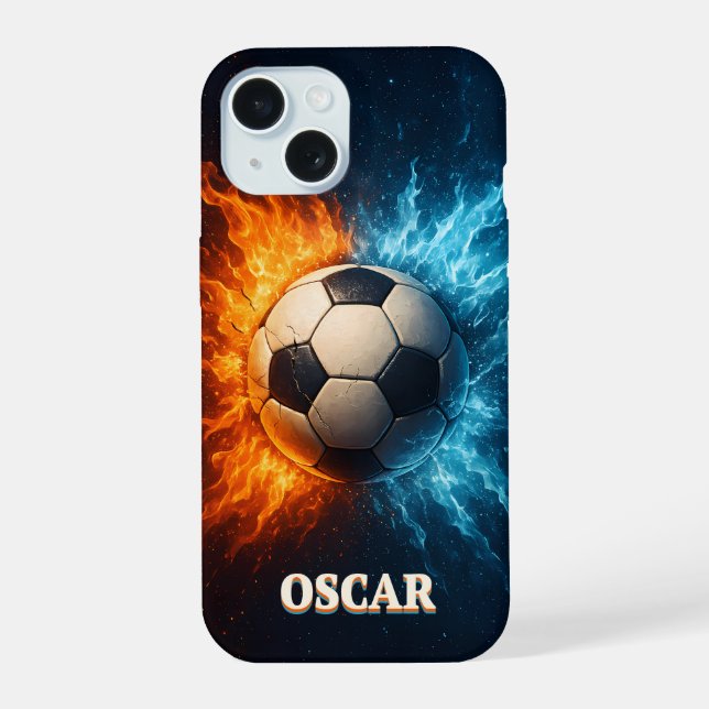Personalised Sports/Soccer iPhone 15 case (Back)