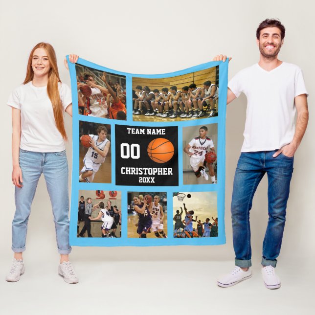 Personalised Sports Team Fleece Blanket (In Situ)