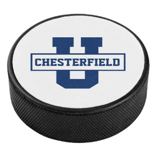 Personalised sports team monogram template hockey puck