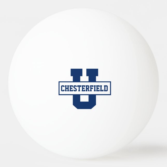 Personalised sports team monogram template ping pong ball (Front)