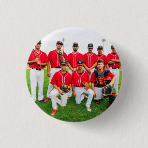 Personalised Sports Team Photo 3 Cm Round Badge