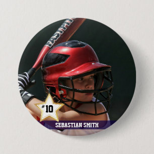 Personalised Sports Team Photo Buttons & Pins