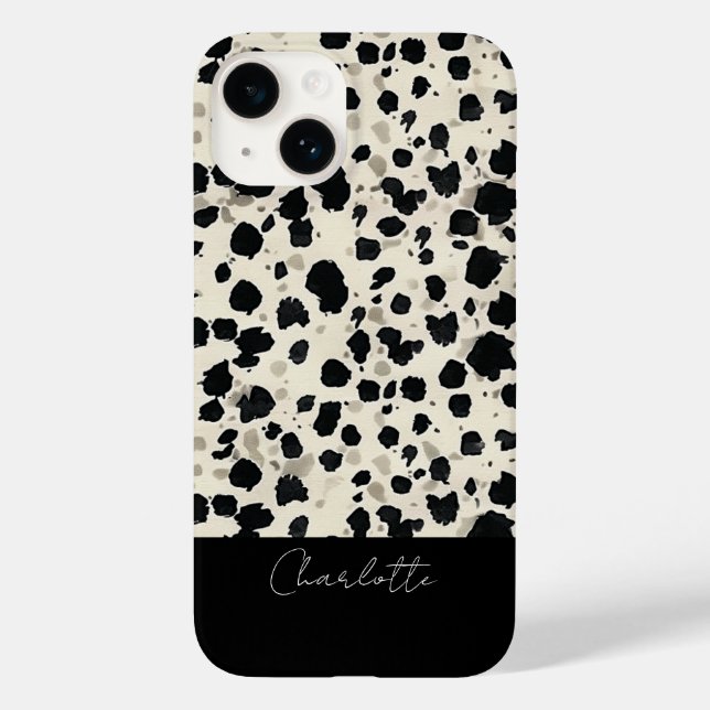 Personalised Spotted abstract phone case (Back)