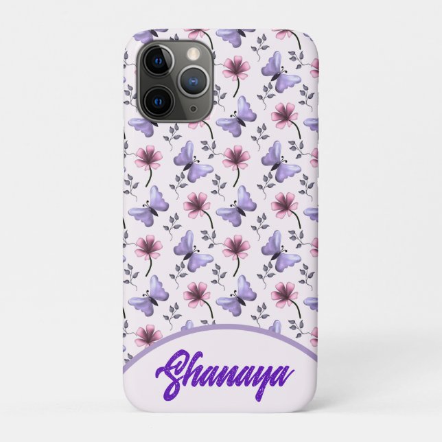 Personalised Spring Butterfly Floral Gift   Case-Mate iPhone Case (Back)