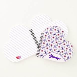 Personalised Spring Butterfly Floral Gift Notebook