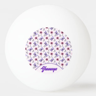 Personalised Spring Butterfly Floral Gift Ping Pong Ball