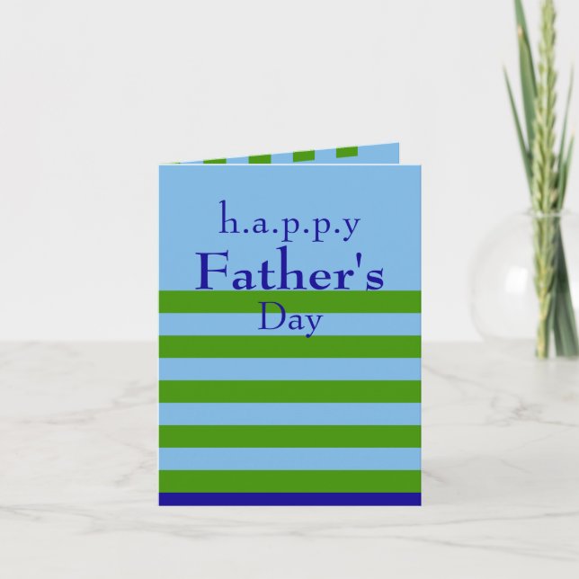 Personalised Spring Green and Blue Father's Day Card (Front)