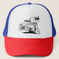 Personalised Sprint Car Hat, Customise it 