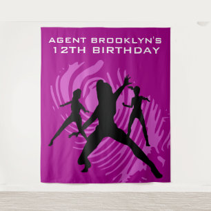 Personalised Spy Party Fingerprint Tapestry