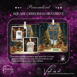 Personalised Square Christmas Ornament