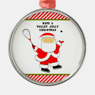 Personalised Squash Player Christmas Collectable Metal Tree Decoration
