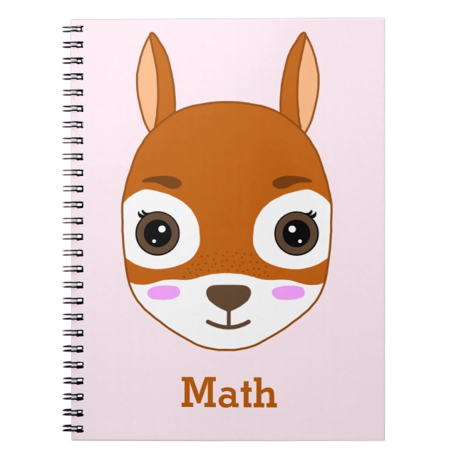 Personalised Squirrel Pattern Notebook (Front)