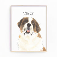 Personalised St. Bernard Art