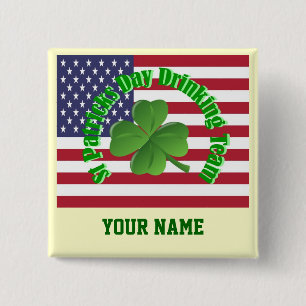 Personalised St Patrick's day 15 Cm Square Badge