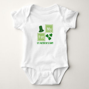Personalised St.Patrick's Day Baby Jersey Bodysuit
