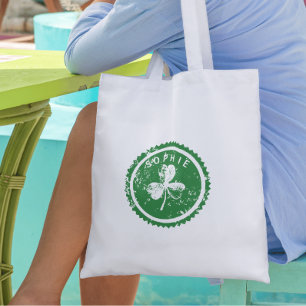 Personalised St. Patrick's Day Clover Tote Bag