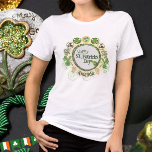 Personalised ST. Patricks Day Cute Bird Tri-Blend Shirt