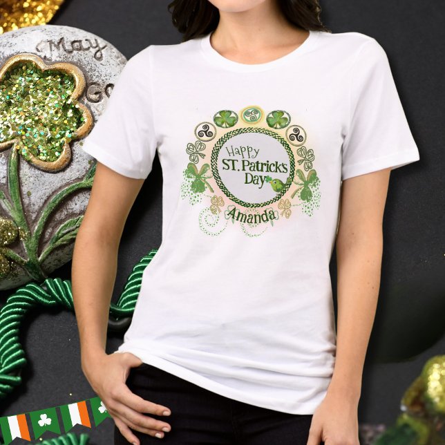 Personalised ST. Patricks Day Cute Bird Tri-Blend Shirt ( Personalized ST. Patricks Day Cute Bird Tri-Blend Shir)