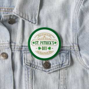Personalised St. Patrick's Day I Luck of the Irish 7.5 Cm Round Badge