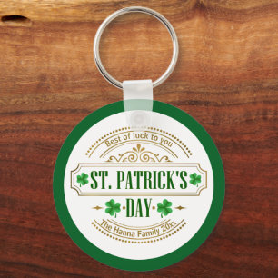 Personalised St. Patrick's Day I Luck of the Irish Key Ring