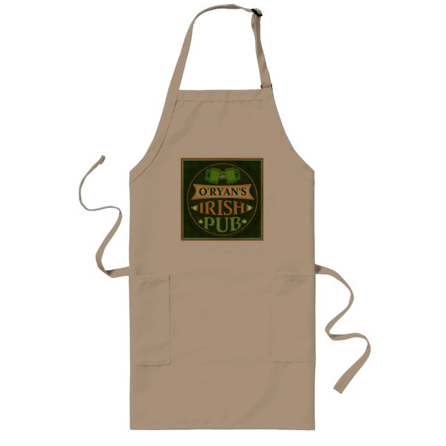 Personalised St. Patrick's Day Irish Pub Apron (Front)