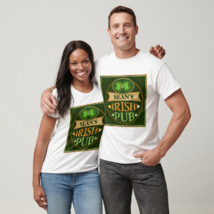 Personalised St. Patrick's Day Irish Pub T-Shirt
