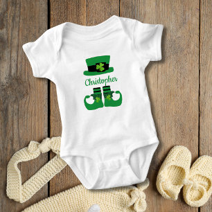 Personalised St. Patrick's Day Leprechaun  Baby Bodysuit