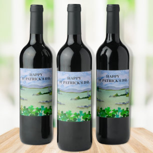 Personalised St Patrick's Day Wine Label