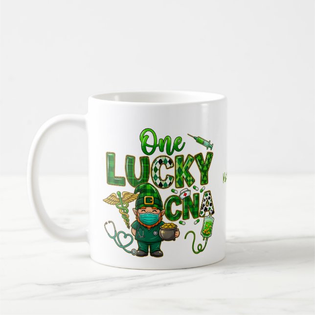 Personalised St Patty's Day CNA Coffee Mug (Left)
