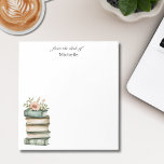 Personalised Stacked Books with Name Notepad<br><div class="desc">Stay organised and inspired with this Personalised Floral Stacked Books Notepad, beautifully designed with a charming book stack and floral accents. Customise with your name and unique text to create a one-of-a-kind notepad that's perfect for jotting down thoughts, to-do lists, or daily reminders. Whether for home, school, or office, this...</div>