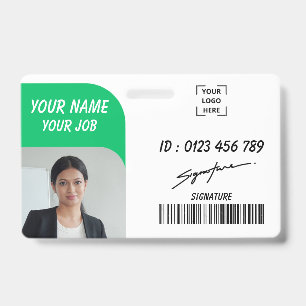 Personalised Staff Photo Name Badge ID Badge