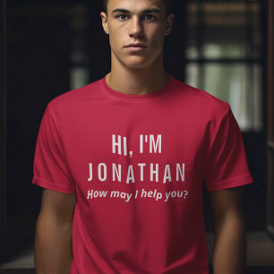 Personalised Staff Uniform T-Shirt with Name