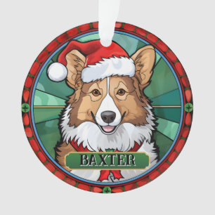 Personalised Stained Glass Shetland Sheepdog Ornament