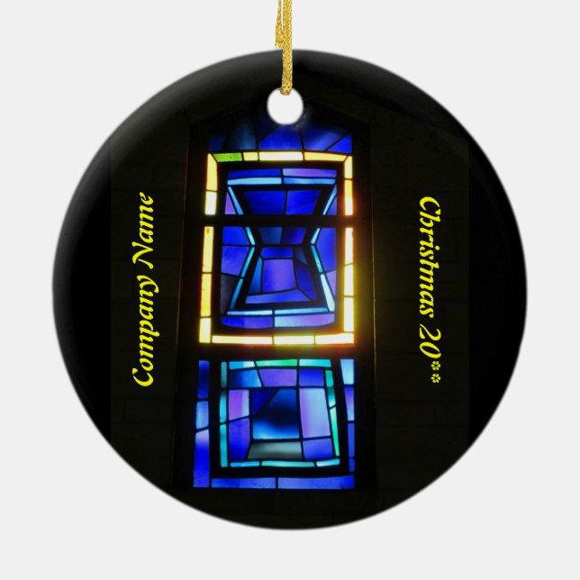 Personalised Stained Glass Window Ornament (Back)