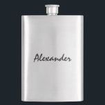 Personalised stainless steel drink flask for men<br><div class="desc">Personalised stainless steel drink flask for men. Funny gift idea for Birthday or bachelor wedding party. Make one for friends and family; groom,  groomsmen,  dad,  husband,  uncle,  brother,  grandpa etc. Personalizable with name or monogram. Script text. Change the quantity to get the cheapest price per flask.</div>