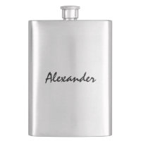 Personalised stainless steel drink flask for men