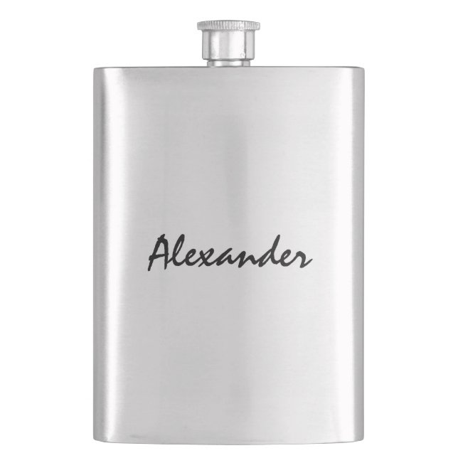Personalised stainless steel drink flask for men (Front)