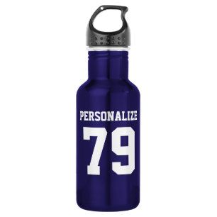 Personalised stainless steel sports water bottle
