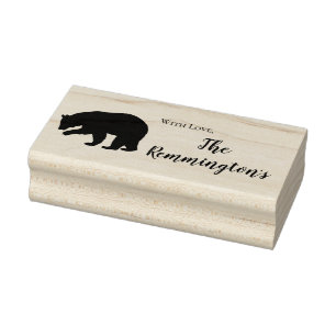 Personalised Stamp Black Bear