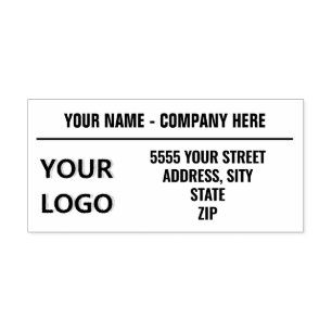 Personalised Stamp - Custom Name, Address and Logo