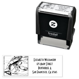 Personalised Stamp with Lobster in the Ocean