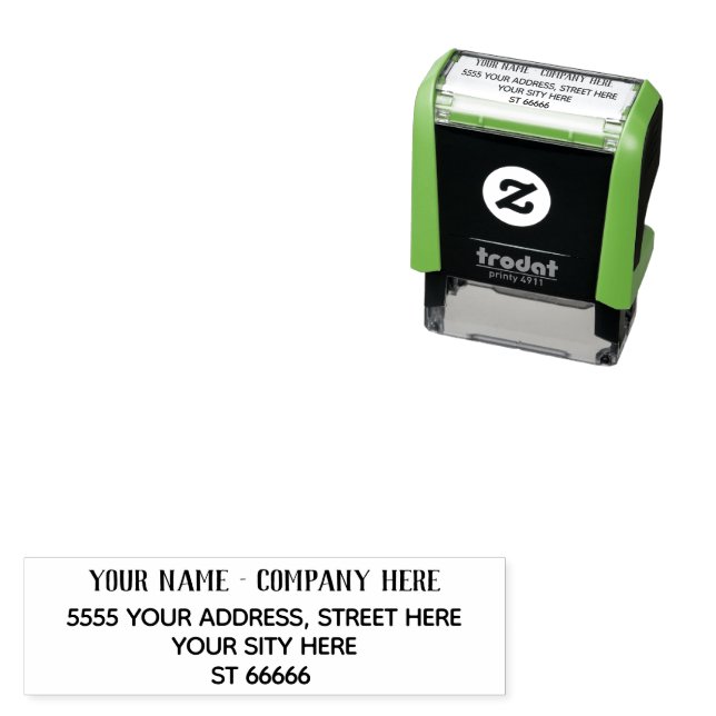 Personalised Stamp with Your Name + Return Address (In Situ)