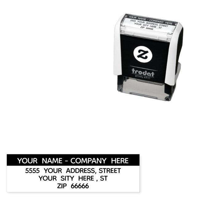 Personalised Stamp with Your Name Return Address (In Situ)