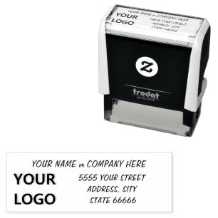 Personalised Stamp Your Address Name Logo Info