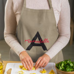 Personalised Standard Apron<br><div class="desc">Personalised monogram apron. Available in white,  khaki and lemon yellow</div>