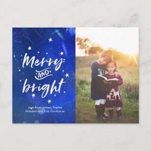Personalised Star Christmas card postcard