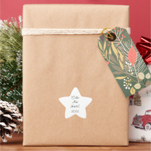 Personalised Star Holiday White Stickers