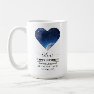 Personalised Star Map Card: Celebrate Your Special Coffee Mug